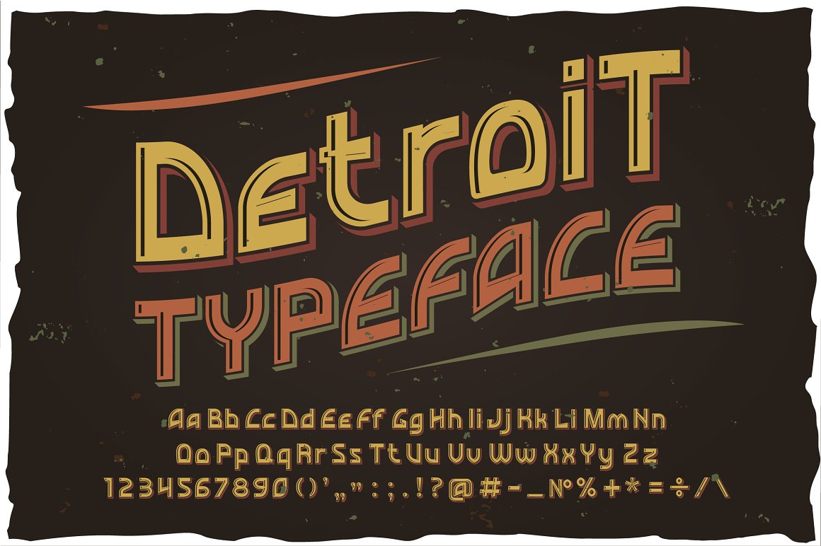 Beispiel einer Detroit-Schriftart